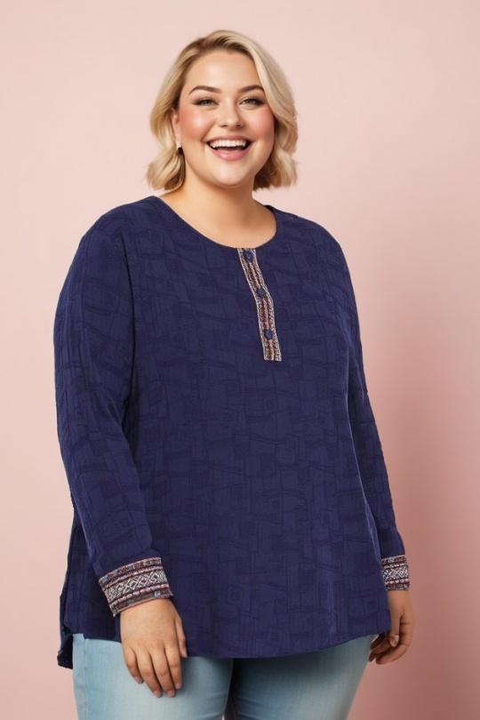 Camisas & blusas Mujer Blue Pomme Rouge C6239 Efashion Paris
