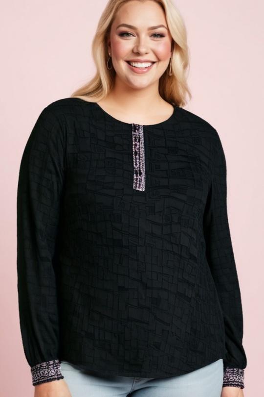 Shirts & blouses  Women Black Pomme Rouge C6239 Efashion Paris