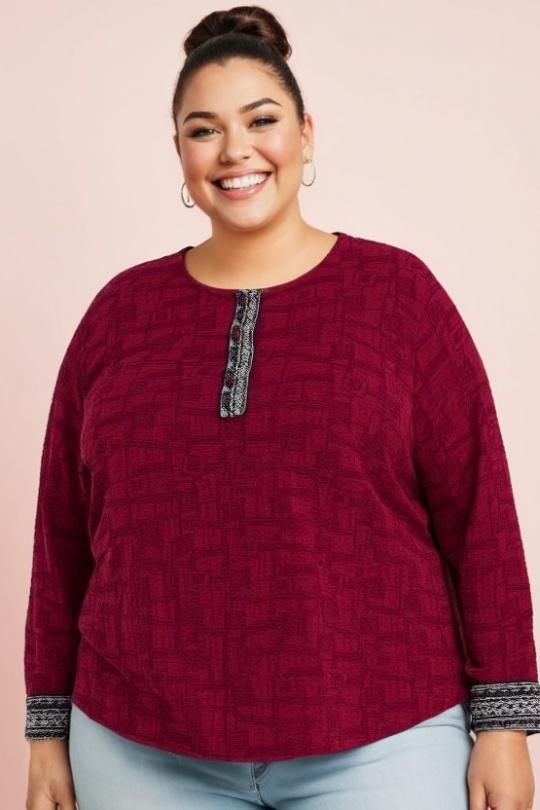 Shirts & blouses  Women Red Pomme Rouge C6239 Efashion Paris