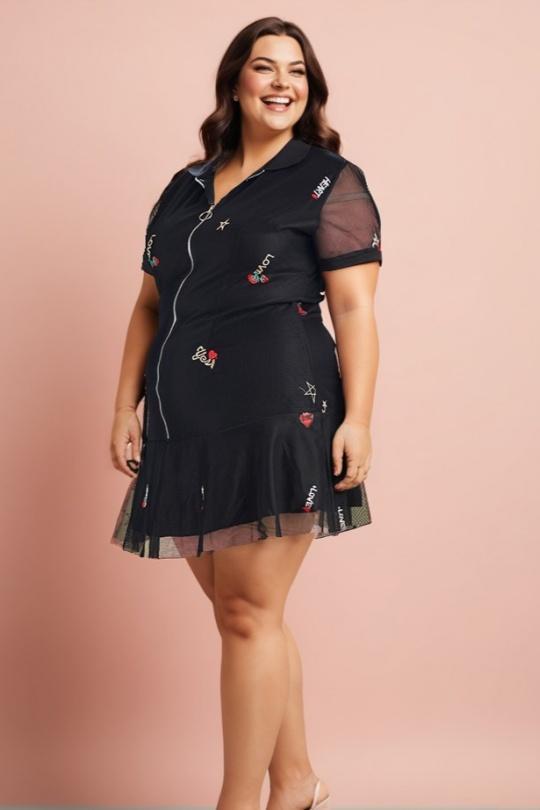 Robes & Combinaisons Femme Noir Pomme Rouge C6214 Efashion Paris