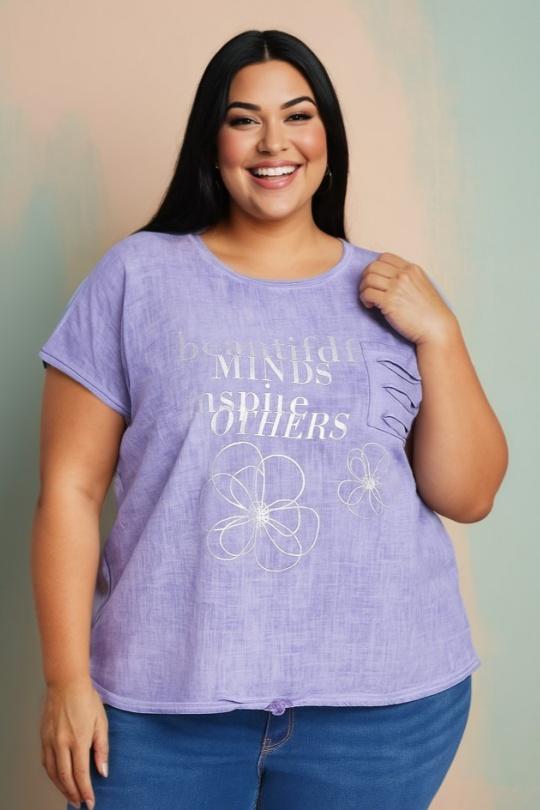 T-shirts Femme Violet Pomme Rouge C8004 Efashion Paris
