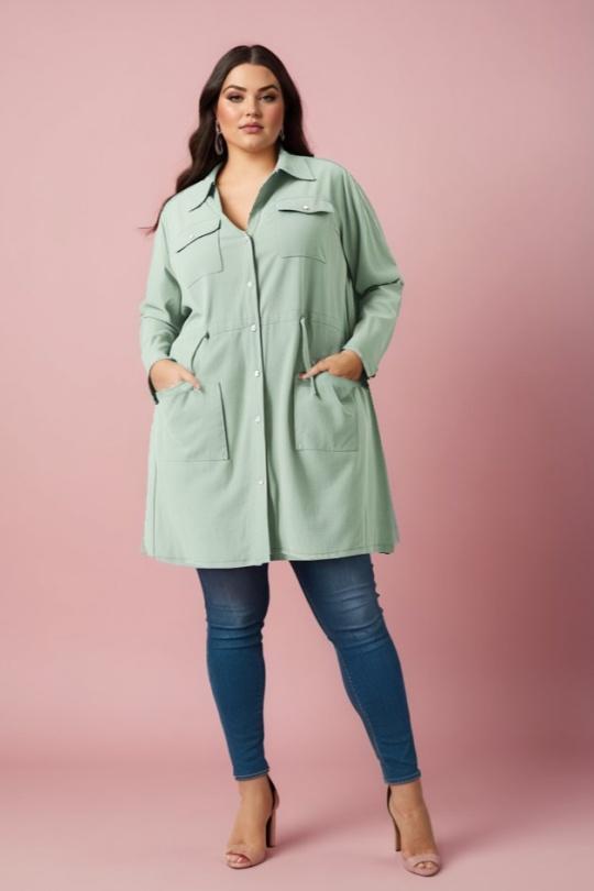 Jackets Women Green Pomme Rouge C6525 Efashion Paris