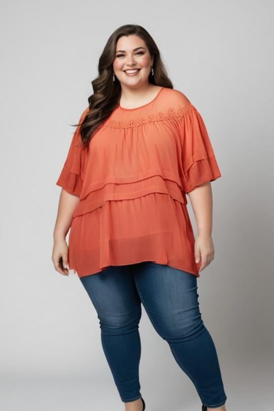 Chemises & blouses Femme Corail Pomme Rouge C6563 Efashion Paris
