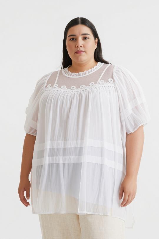 Chemises & blouses Femme Blanc Pomme Rouge C6563 Efashion Paris