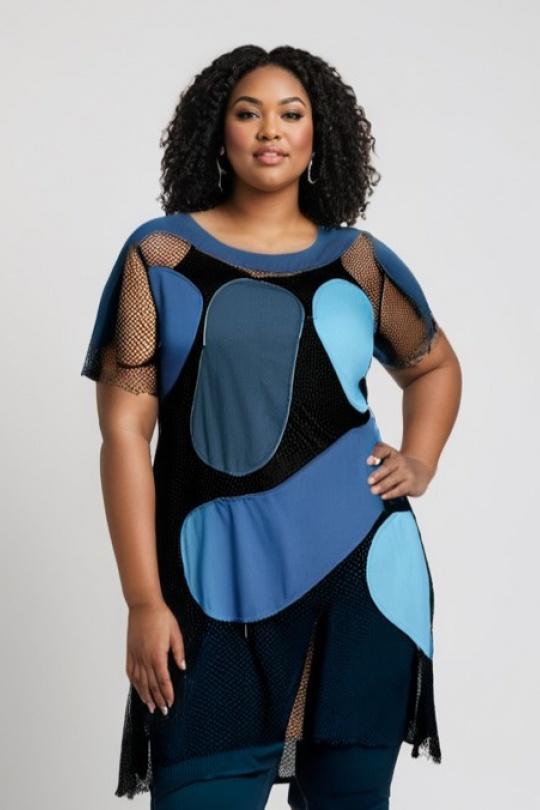 Tuniques Femme Noir Pomme Rouge C6553 Efashion Paris