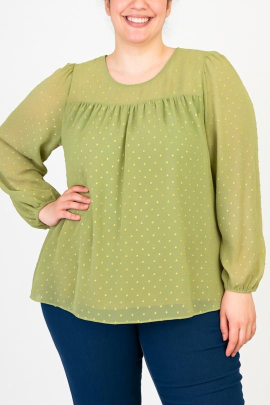 Chemises & blouses Femme Vert Pomme Rouge C6579 Efashion Paris
