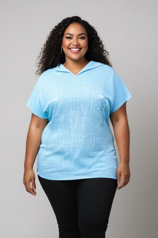 T-shirts Femme Turquoise Pomme Rouge C8012 Efashion Paris