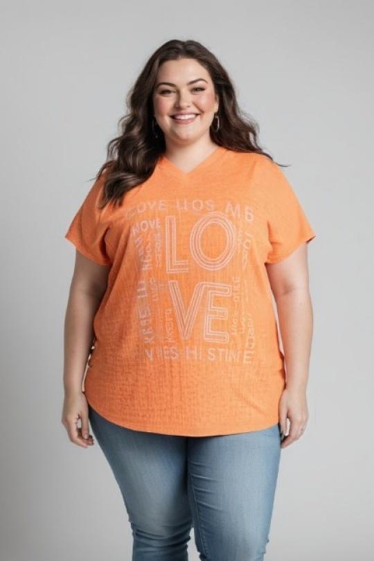 T-shirts Femme Orange Pomme Rouge C8012 Efashion Paris