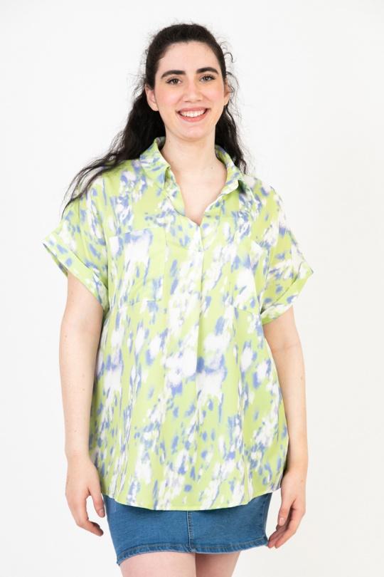 Chemises & blouses Femme Vert Pomme Rouge C6561 Efashion Paris