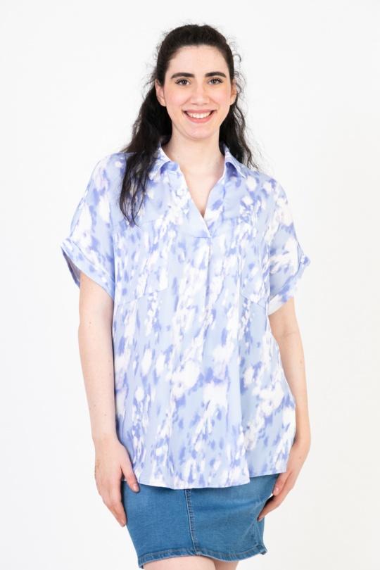 Chemises & blouses Femme Bleu Pomme Rouge C6561 Efashion Paris