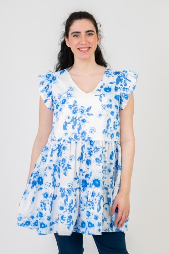 Tuniques Femme Bleu Pomme Rouge C6566 Efashion Paris