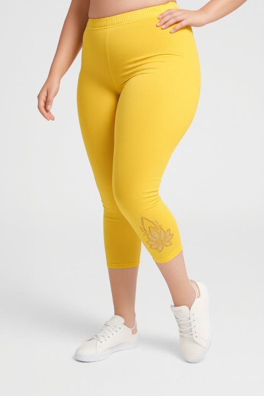 Leggings  Femme Jaune Pomme Rouge B210 Efashion Paris