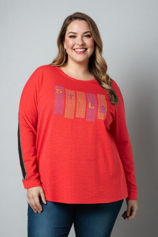 T-shirts Femme Rouille Pomme Rouge C6603 Efashion Paris