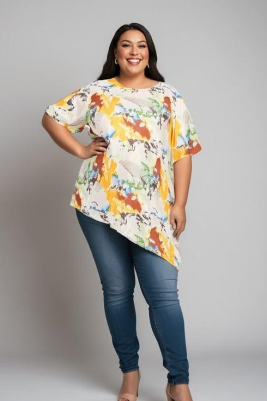 Tops Femme Jaune Pomme Rouge C6596 Efashion Paris