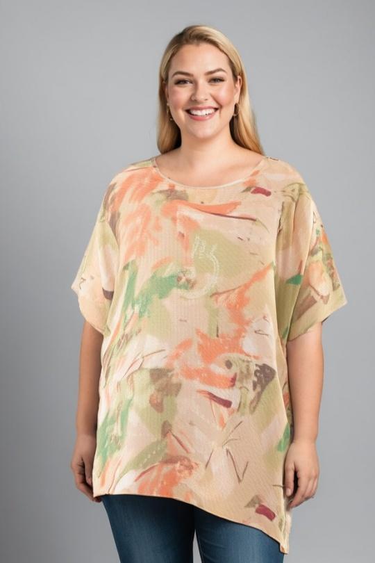 Tops Femme Vert Pomme Rouge C6596 Efashion Paris