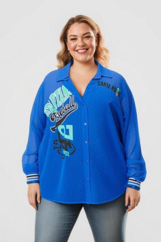 Chemises & blouses Femme Bleu Pomme Rouge C6599 Efashion Paris