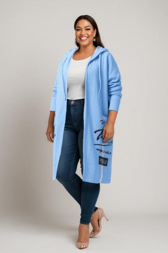 Gilets Femme Bleu Pomme Rouge C8021 Efashion Paris
