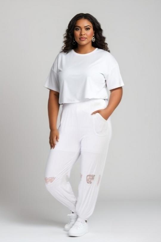 Pantalones Mujer White Pomme Rouge B83 Efashion Paris