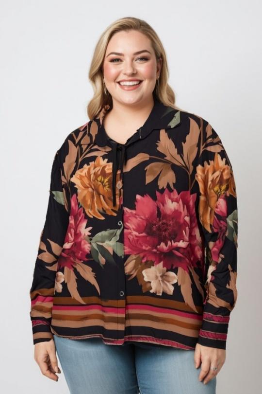 Shirts & blouses  Women Black Pomme Rouge TB39004 Efashion Paris