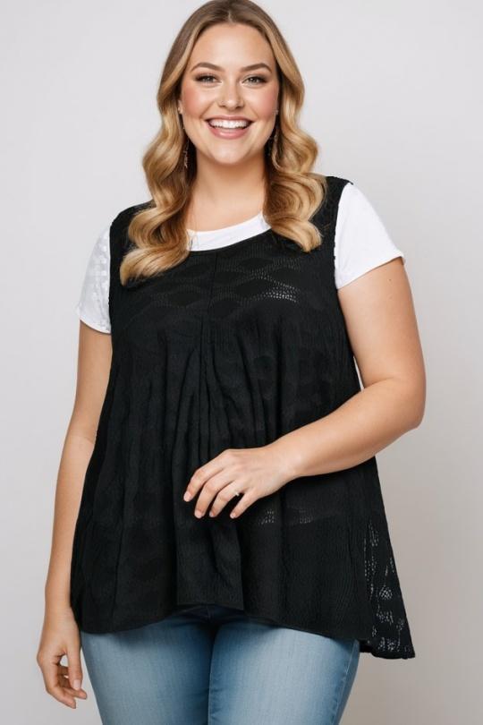 Tunics Women Black Pomme Rouge A091 Efashion Paris