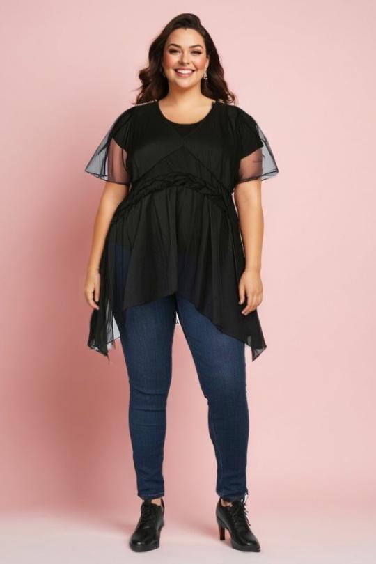 Tops Femme Noir Pomme Rouge A113 Efashion Paris