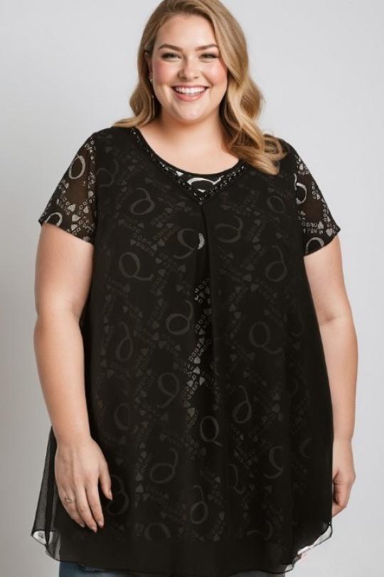 Chemises & blouses Femme Noir Pomme Rouge A209 Efashion Paris