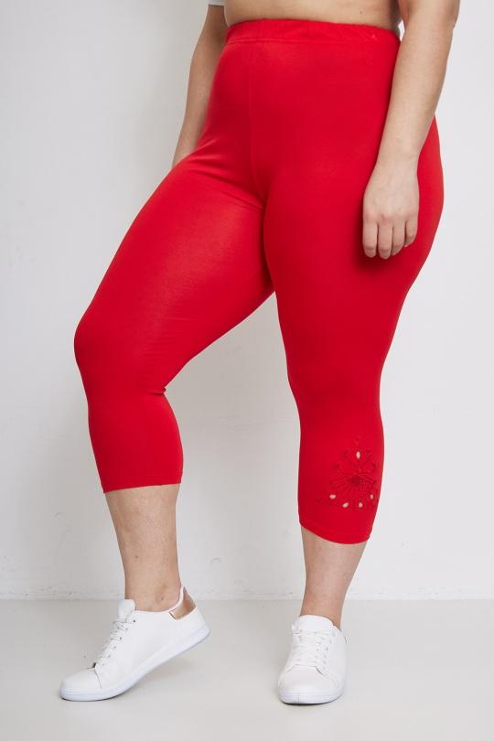 Leggings  Femme Rouge Pomme Rouge B219 Efashion Paris
