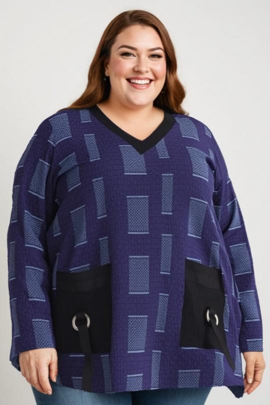 Tops Femme Bleu Pomme Rouge C6138 Efashion Paris