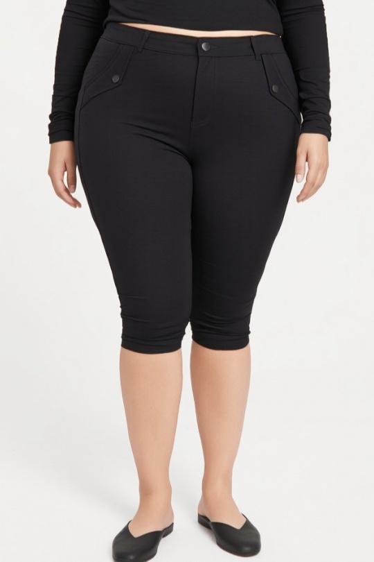 Pantacourts Femme Noir Pomme Rouge B301 Efashion Paris