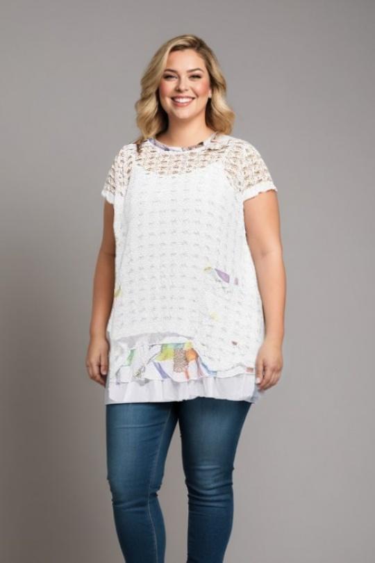 Tuniques Femme Blanc Pomme Rouge A335 Efashion Paris