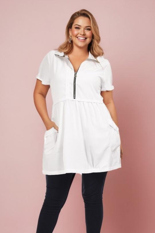Tuniques Femme Blanc Pomme Rouge A385 Efashion Paris