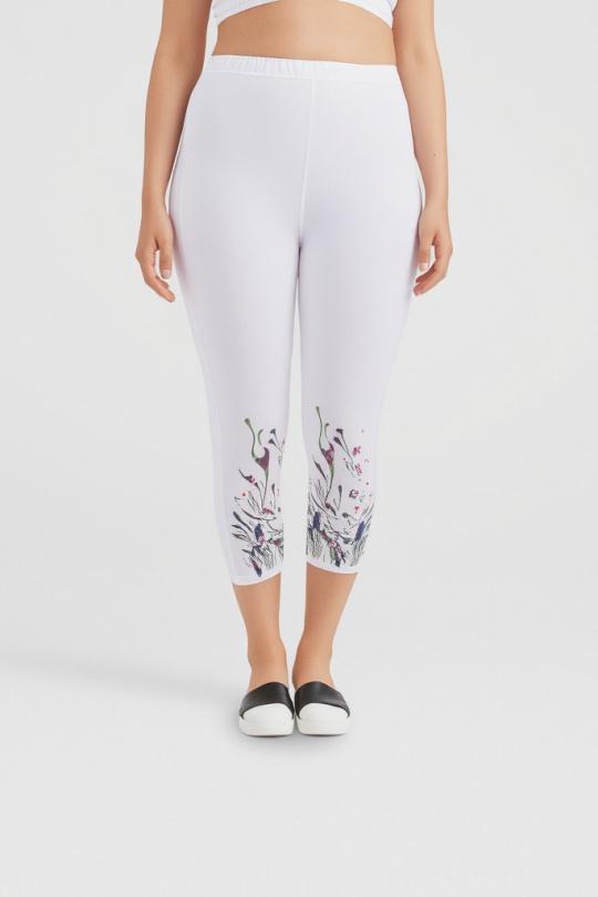 Leggings  Femme Blanc Pomme Rouge B115 Efashion Paris
