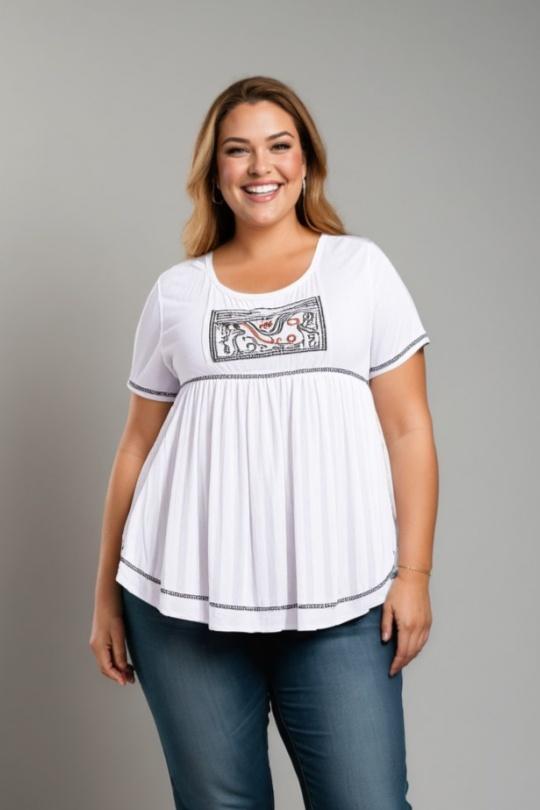 T-shirts Femme Blanc Pomme Rouge A549 Efashion Paris