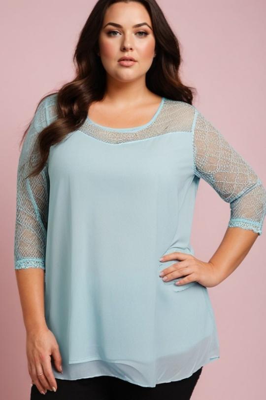 Chemises & blouses Femme Turquoise Pomme Rouge A581 Efashion Paris