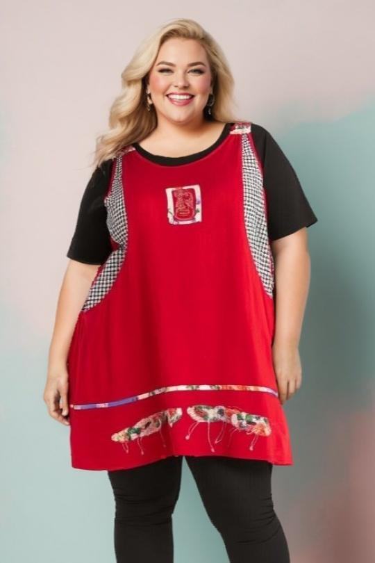 Tuniche Donna Red Pomme Rouge A592 Efashion Paris