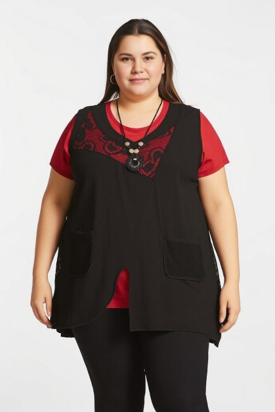 Tuniche Donna Red Pomme Rouge A595 Efashion Paris