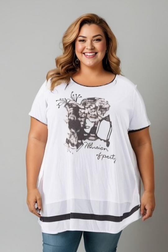  Maglietta Donna White Pomme Rouge A602 Efashion Paris