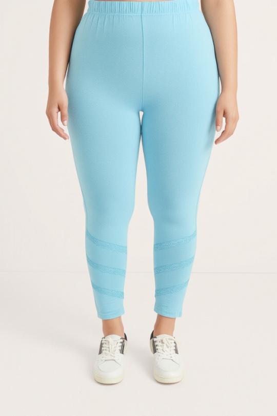 Leggings  Donna Turquoise Pomme Rouge B225 Efashion Paris