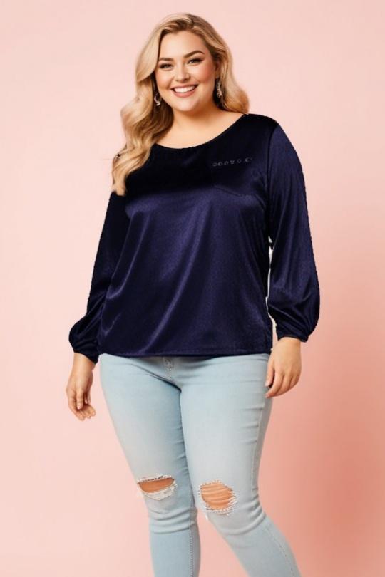 Camicie & camicette Donna Blue Pomme Rouge C6175 Efashion Paris