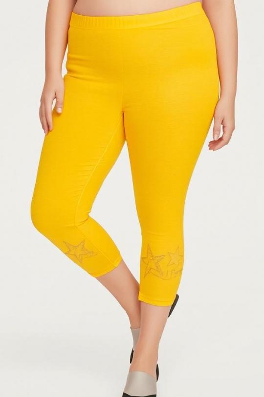 Leggings  Donna Yellow Pomme Rouge B209 Efashion Paris