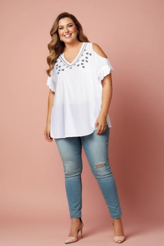 Tops Donna White Pomme Rouge A963 Efashion Paris