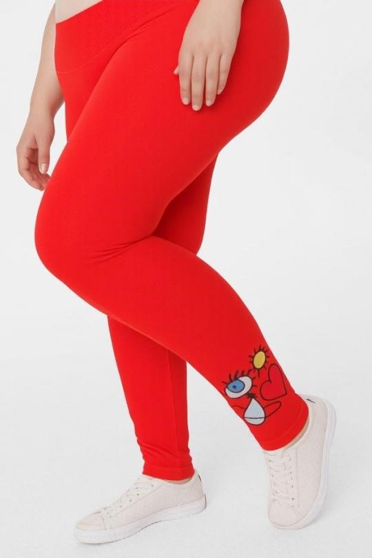 Leggings  Donna Red Pomme Rouge B173 Efashion Paris