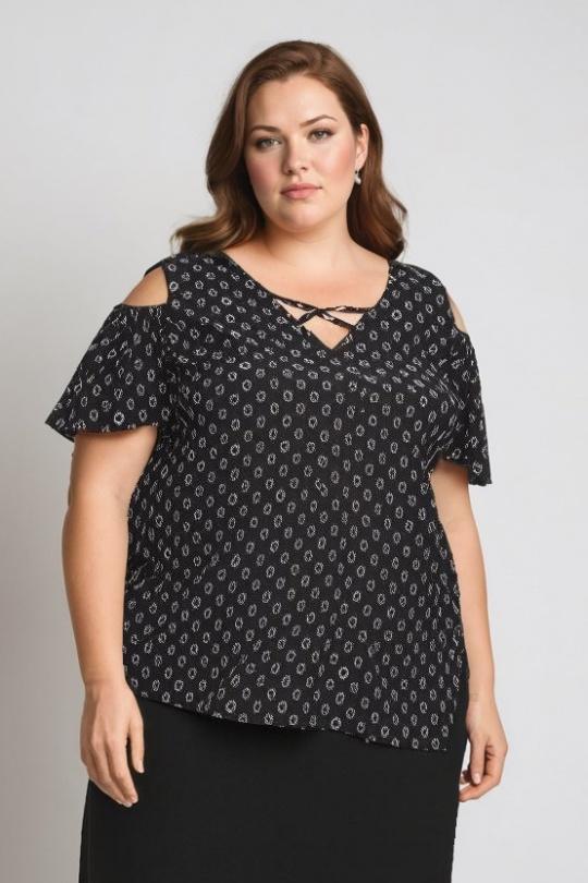 Tops Donna Black Pomme Rouge C6202 Efashion Paris
