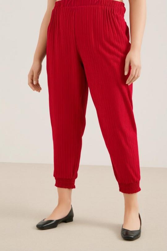 Trousers Women Red Pomme Rouge B159 Efashion Paris