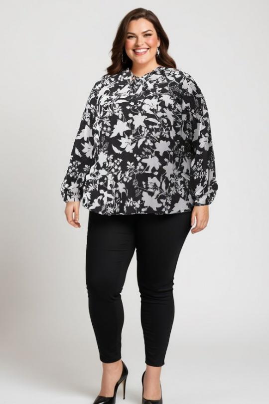 Chemises & blouses Femme Noir Pomme Rouge C6355 Efashion Paris