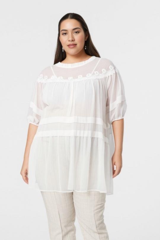Chemises & blouses Femme Blanc Pomme Rouge C6563 Efashion Paris