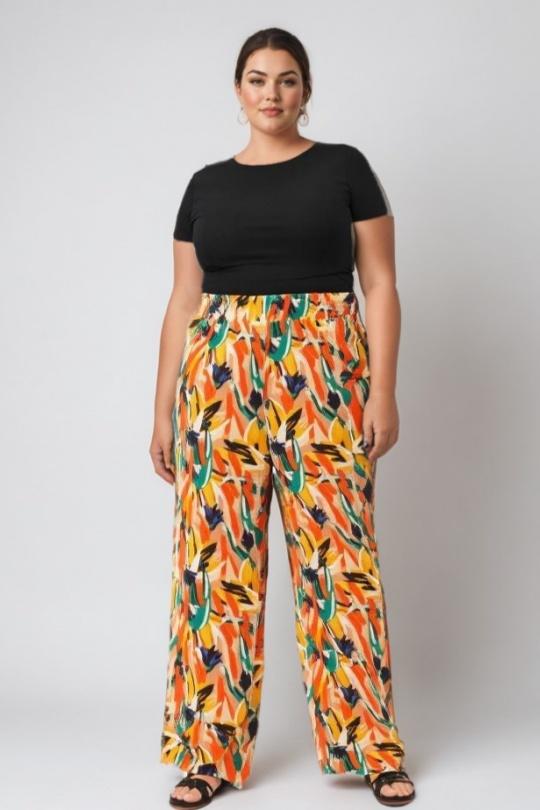 Pantalons Femme Orange Pomme Rouge B239 Efashion Paris