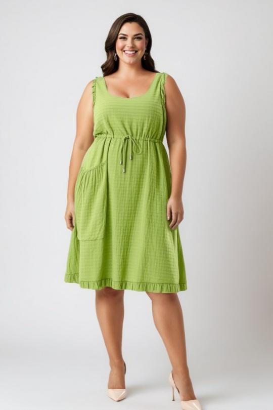 Robes & Combinaisons Femme Vert Pomme Rouge C6556 Efashion Paris