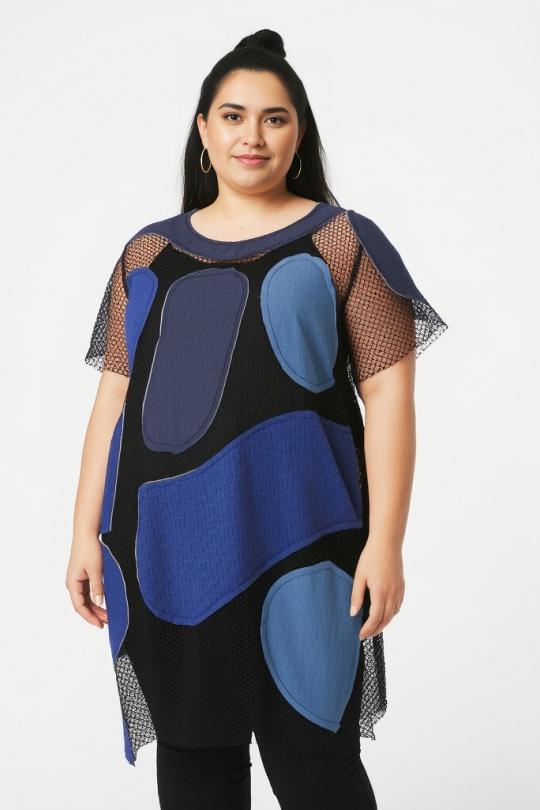 Tunics Women Blue Pomme Rouge C6553 Efashion Paris
