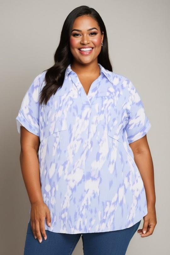 Shirts & blouses  Women Blue Pomme Rouge C6561 Efashion Paris